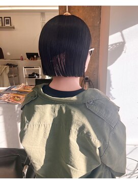 マメ(mame) ミニボブ/黒髪/ノーバング