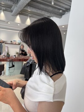 ガリカ 博多駅前(Gallica) 透明感のあるアッシュグレージュ/暗髪カラー/黒髪カラー