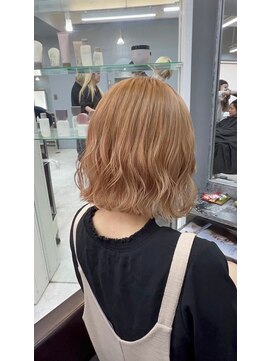 オズ 郡山駅前店(OZ) ケアブリーチベージュで柔らか質感ダブルカラーパープルで透明感