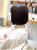 グレージュカラー 透明感カラー 髪質改善 丸みボブ 艶髪 20代