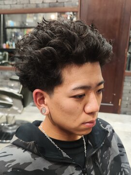 仏陀パーマ/ブッダパーマ/スパイキーショート/テーパーフェード