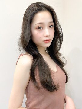 レア 表参道(L'ea) 黒髪 クラゲヘアー オリーブグレー 小顔 ココアベージュ