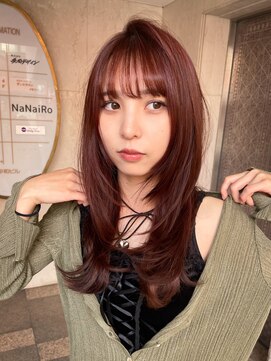 バンクスヘアー(BANK'S HAIR) 池袋/髪質改善/ハッシュカット/顔周りカット/ローズブラウン