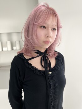 キーン 立川店(keen)の写真/ケアブリーチで作るハイトーンカラー、ブリーチなしのダブルカラー/透明感カラーが得意◎