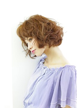 ヴァンクラウド 奈良店(VENT-CLOUD) 20代30代40代大人可愛いデジタルパーマナチュラルくせ毛風ボブ