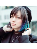 【LAID BACK 代官山】ダークグレーのインナーカラーボブ