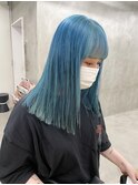 アイスブルーダブルカラーブリーチカラーハイトーンカラー