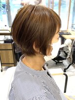 グラッシー センター北店(GLASSI)&nbsp;大人かわいい小顔ショート★白髪染めも◎カーキグレージュ★前髪