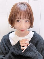 アイティー バイ アルバム 浦和店(IT by ALBUM) 丸みボブ_アースカラーくびれヘアツートンカラー_28905