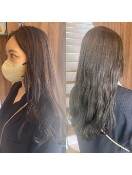 アヴァンス 天王寺店(AVANCE.) カーキグレージュ×透明感