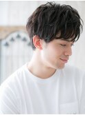 ラフな前髪パーマのくせ毛風ラウンドマッシュE戸田公園