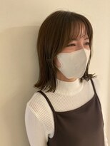 エン(en,)&nbsp;シースルーバング/外ハネボブ/アッシュブラウン