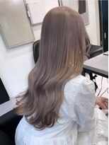 ペレ 渋谷(PELE)&nbsp;h_ デザインカラー/レイヤーカット/オリーブベージュ