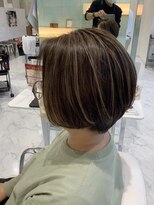 ハーツヘアーズ 五日市店(HEARTS hair's)&nbsp;ハイライト　ショートボブ