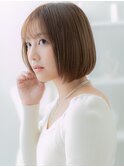 サンドベージュ透明感艶カラーミニボブTb11越谷20代30代40代