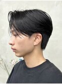 メンズセンターパートニュアンスパーマ毛流れ縮毛矯正刈り上げ