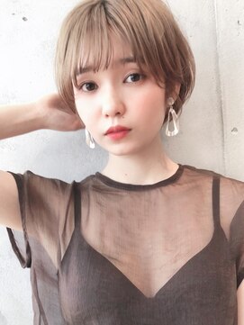 セイドット リー(Say. Ree) Say.丸みショートレイヤーミルクティーベージュシルキーベージュ