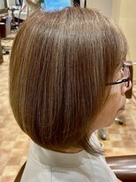 アイニ 河内小阪店(aini)&nbsp;白髪ぼかしカラー白髪ぼかしハイライト大人ショート30、40、50代