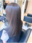 透明感オリーブベージュ＊ストレートセミディ