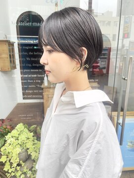 ヌード(NUDE) NUDE20代30代40代シースルーバング黒髪ショート大人ショートボブ