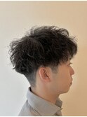 メンズショート×ルーズツイストパーマ