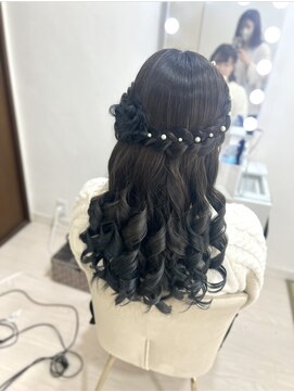 ルノンルージュ(Renon Rouge) 編み込みハーフアップ