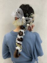 オニキス 原宿(ONYX)&nbsp;a110ヘアセット結婚式アレンジお呼ばれヘアセットパーティーヘア