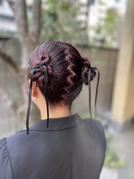 アオゾラヘアー フジサキグウ(AOZORA HAIR FUJISAKIGU) タイトツイン×カチモリヘア