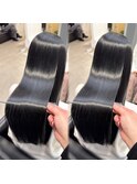 最上級ケラチントリートメント×黒髪ストレート×艶髪