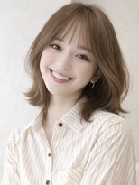 ムーン 仙台一番町店(OON)&nbsp;ミディアムレイヤー/くびれレイヤー/オリーブベージュ/髪質改善