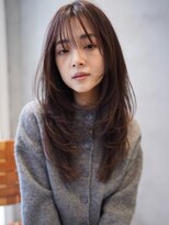 ニコ トウキョウ(nico TOKYO)&nbsp;ロングレイヤーショコラグレージュ顔周り前髪カットハッシュ