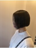 ［-tre-］ミニボブ×オリーブカラー　#20代#30代#40代