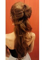 メルシー(Merci)&nbsp;【Merci】リボン＋編み込み＋ハーフアップ