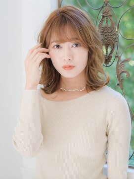 ネオリーブルノン 日吉(Neolive Runon) 大人かわいいことりベージュ低温デジタルパーマくびれセミディ