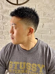 短髪男子/ソフトモヒカン/フェード/シンプル/GIカット
