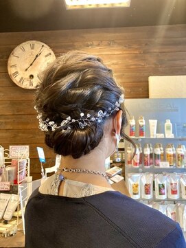 ミックスカール(Mixcurl) 《結婚式・二次会編み込みアップスタイル》