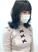 ダークグレー×ネイビーブルーグラデーション