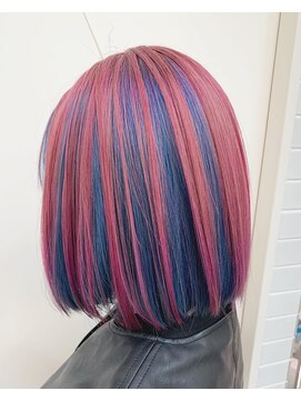シェリ ヘアデザイン(CHERIE hair design) 派手髪ピンク×ブルー☆