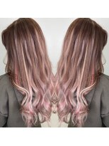 ビューティ スタジオ モッズ 渋谷(beauty studio M.O.D shibuya)&nbsp;ピンクベージュ×ピンクアッシュハイライト