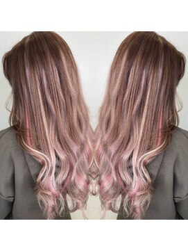 ビューティ スタジオ モッズ 渋谷(beauty studio M.O.D shibuya) ピンクベージュ×ピンクアッシュハイライト