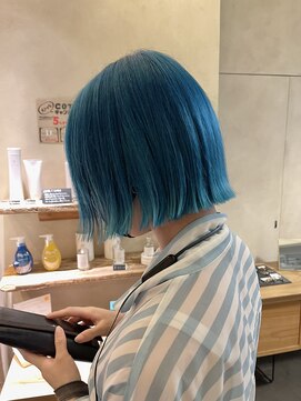 デコ(DECO) 《RYUSEI》ライトブルー/くすみブルー/ダブルカラー/髪質改善/