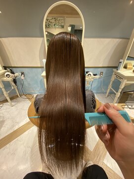 ロンドルーチェ 心斎橋(Lond luce) ダークアッシュ/ミディアムレイヤーカット［髪質改善/縮毛矯正］