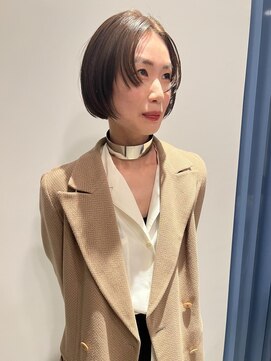 トップヘアーヒルズ 安城(TOP HAIR HILLS) 顔まわりは平行ラウンド、後ろはきゅっとボブ/ニュアンスカラー