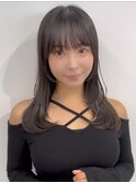 髪質改善顔まわりレイヤーカット酸熱ストレートオリーブベージュ