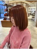 黒髪卒業 ブリーチなしダブルカラーオレンジ☆小林