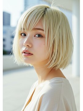 ヘッドライト アカデミー 渋谷店(HEADLIGHT ACADEMY) 【ハイトーンカラー】ブロンドボブ