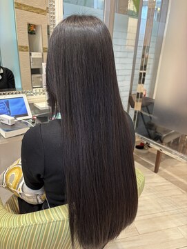 ビス ヘア アンド ビューティー 西新井店(Vis Hair＆Beauty) 縮毛矯正ロングコスメストレート髪質改善ココアベージュ