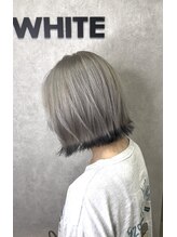 ホワイト(WHITE) ひと手間加えて更にオシャレに♪エンドカラー