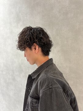 メンズサロン ルーブ 新潟(メンズサロンLOOB) センターパート波巻きツイストスパイラルメンズパーマ