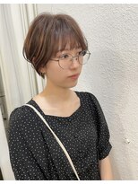 クオート(quoit)&nbsp;眼鏡女子　20代30代40代 ショートカット　小顔　ブラウンカラー